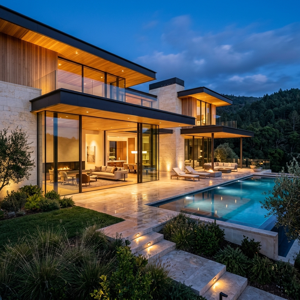 SVNX Studio architectural villa exterior and luxury interior design